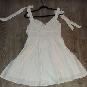 Mine White Strapless Dress